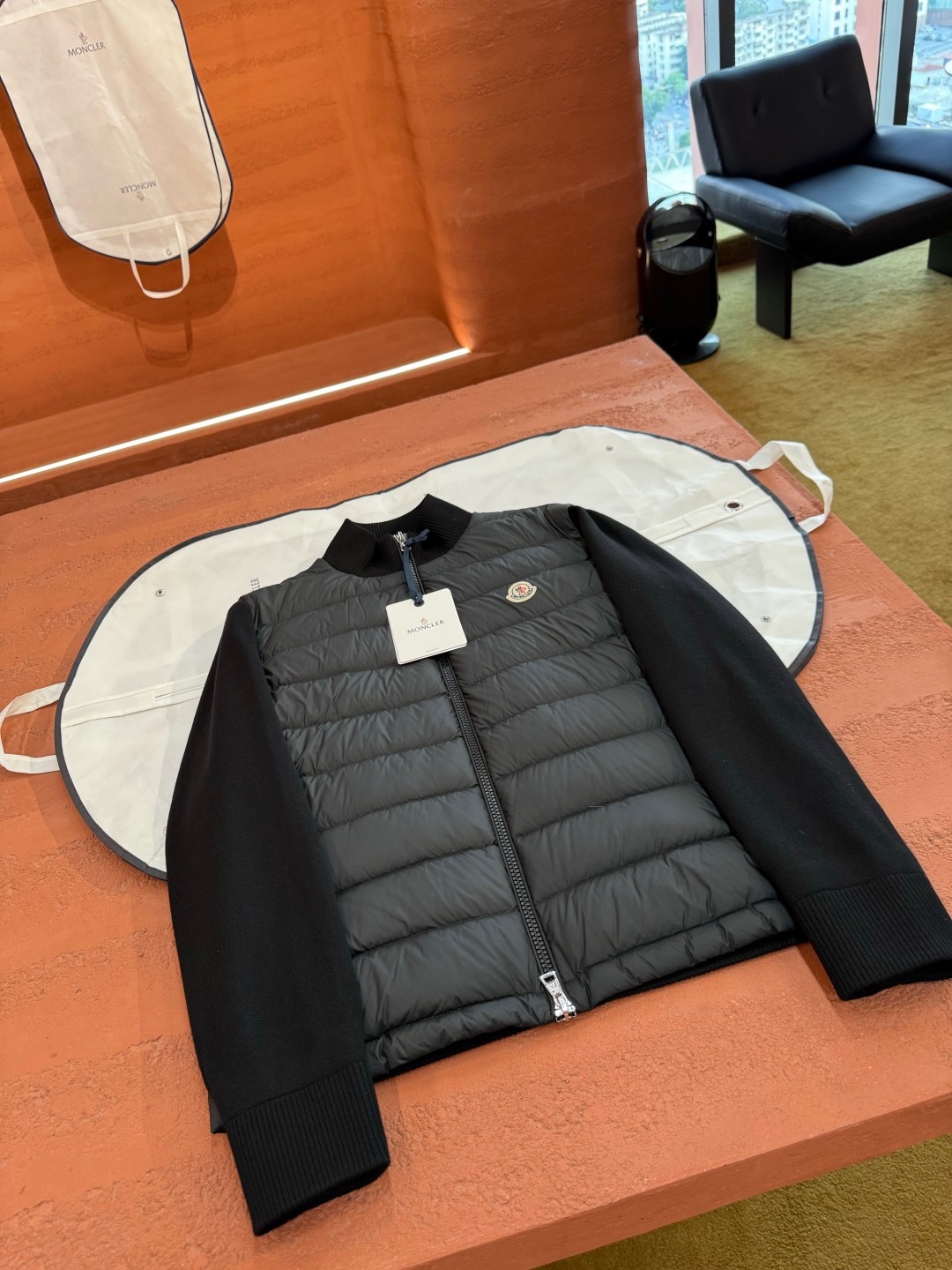 Moncler Padded Front Chest Pocket Cardigan
