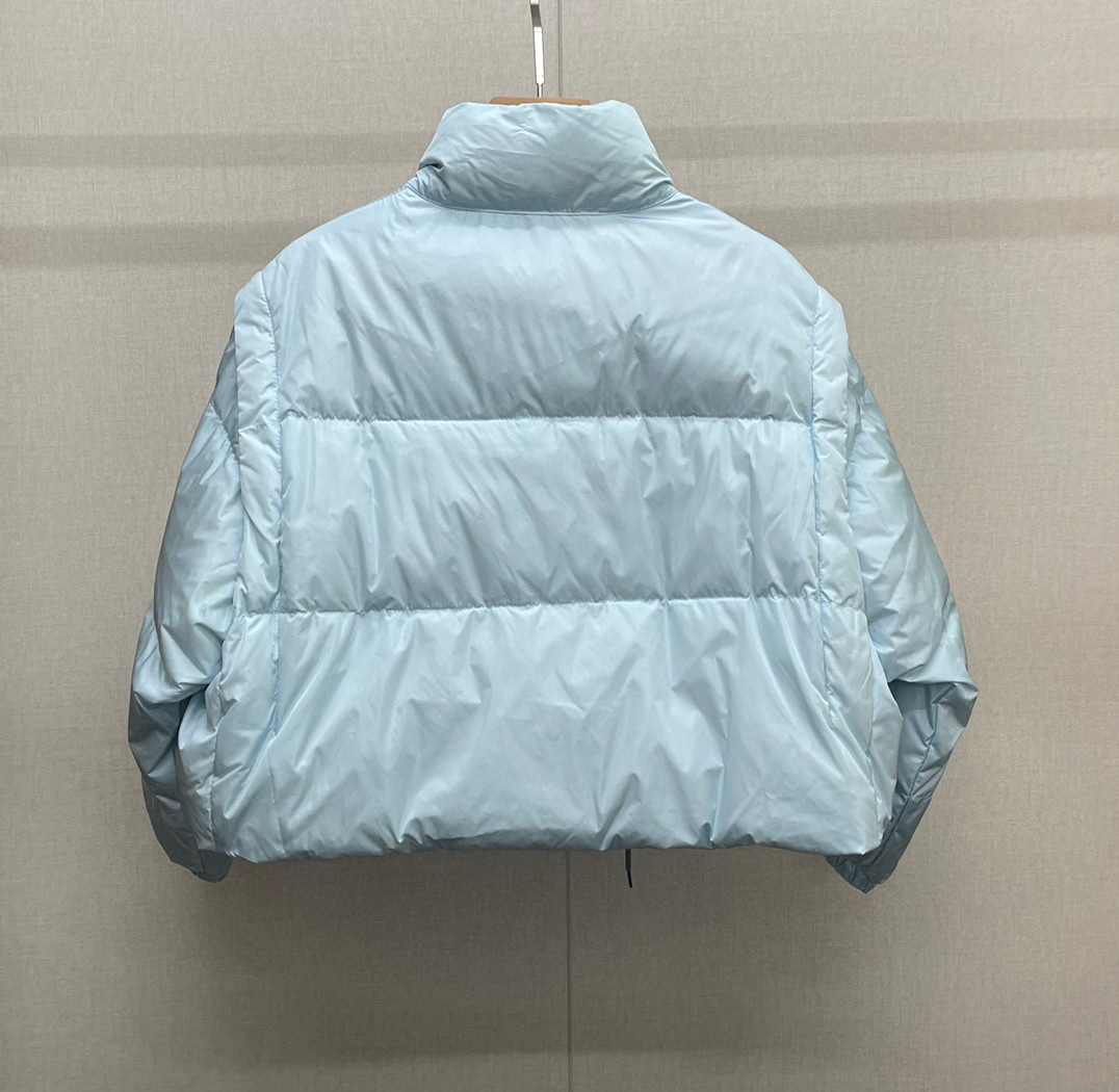 Prada Re Nylon Cropped Convertible Down Jacket Manches Detachables