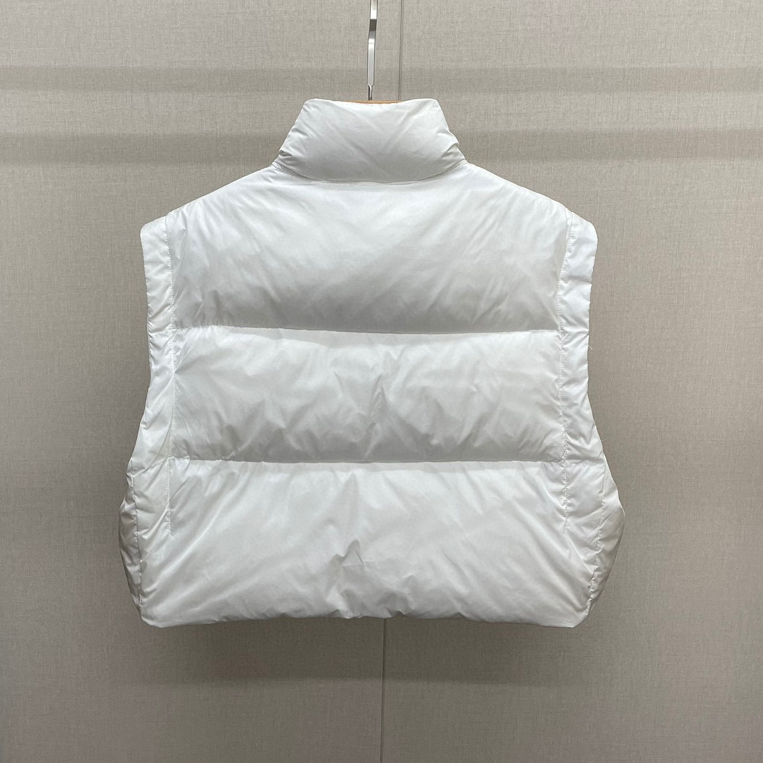 Prada Re Nylon Cropped Convertible Down Jacket Manches Detachables