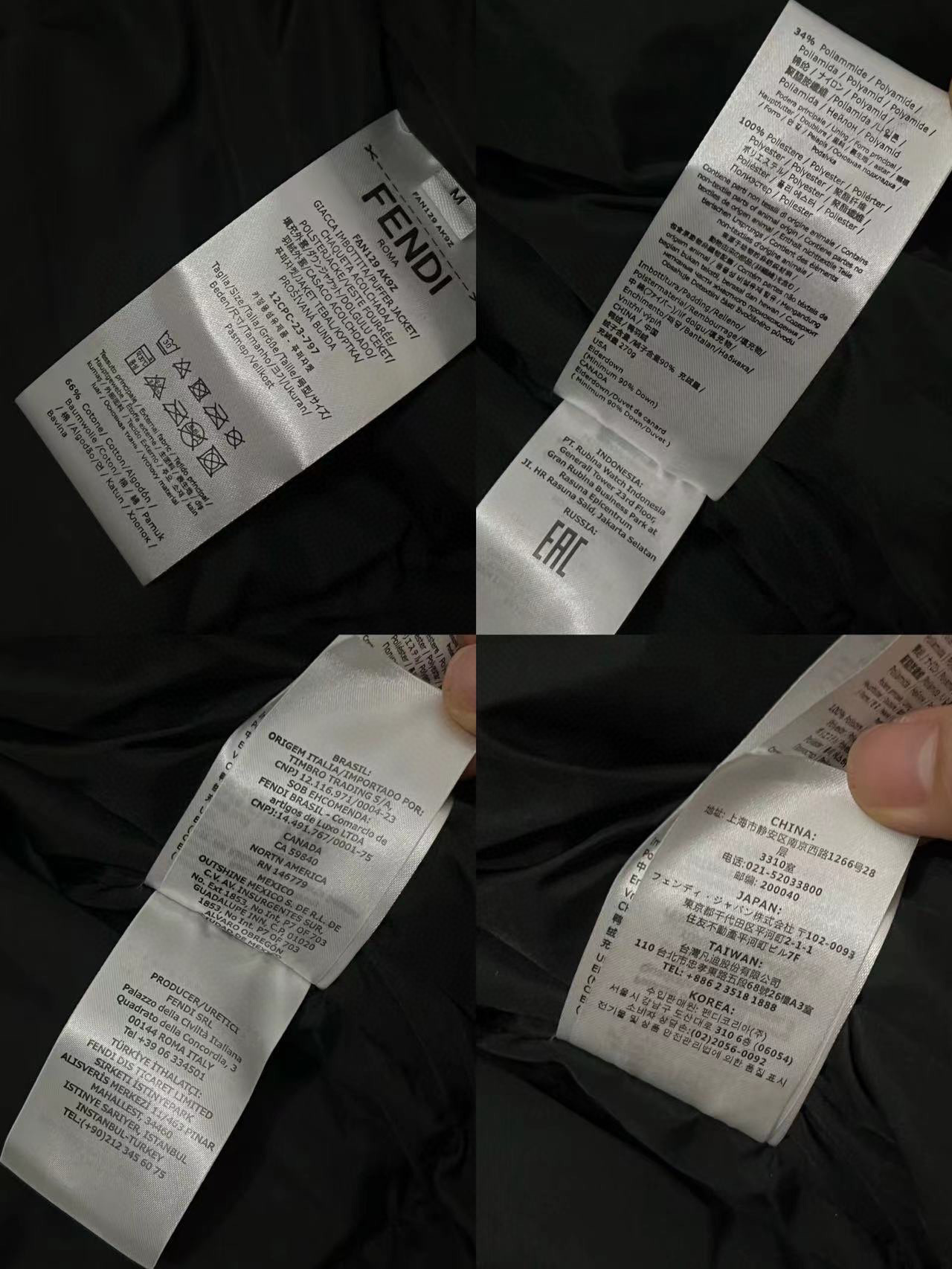 Fendi FF Zucca Monogram Hooded Puffer