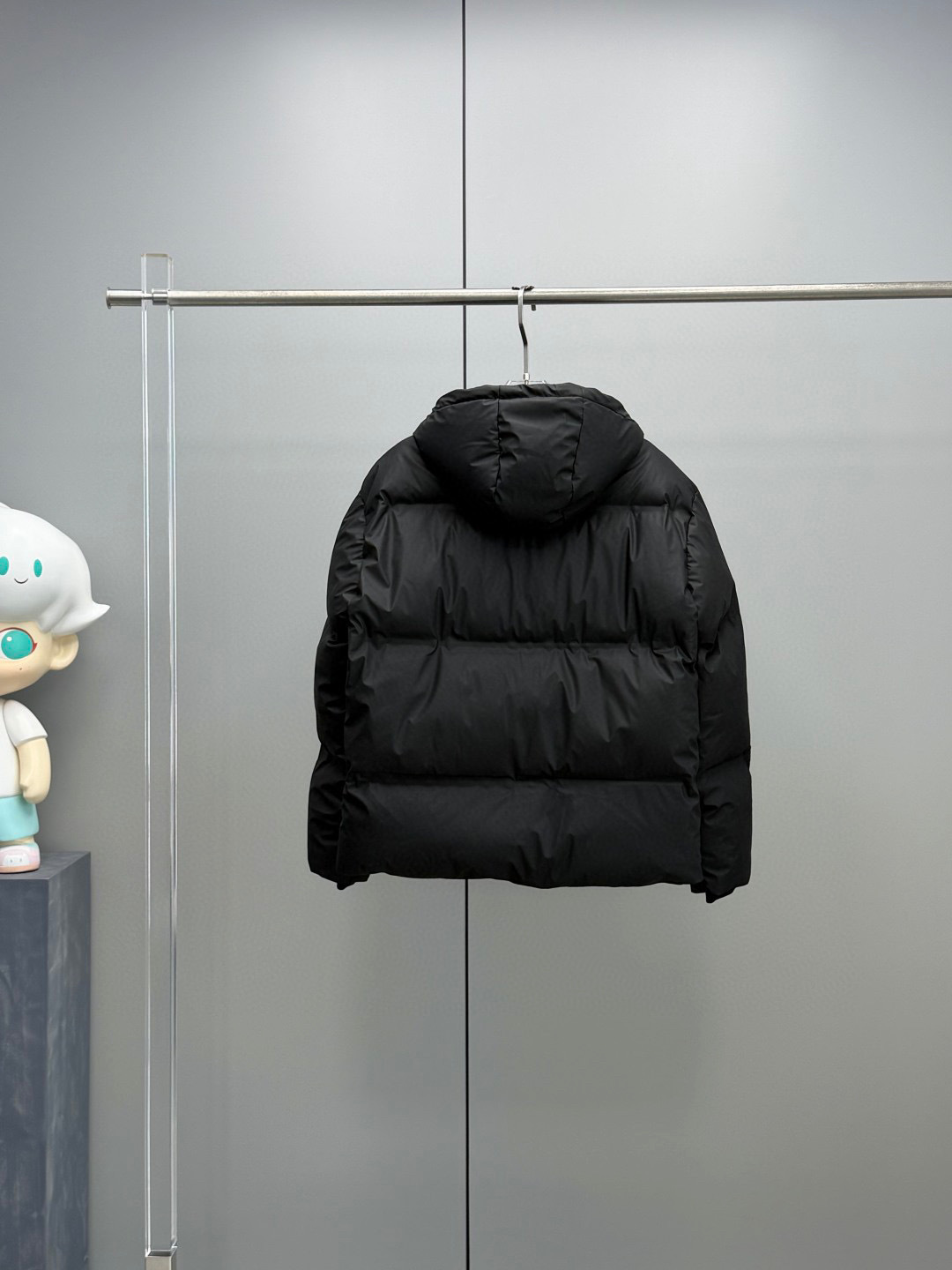 Burberry Check Lined Hooded Puffer Jacket