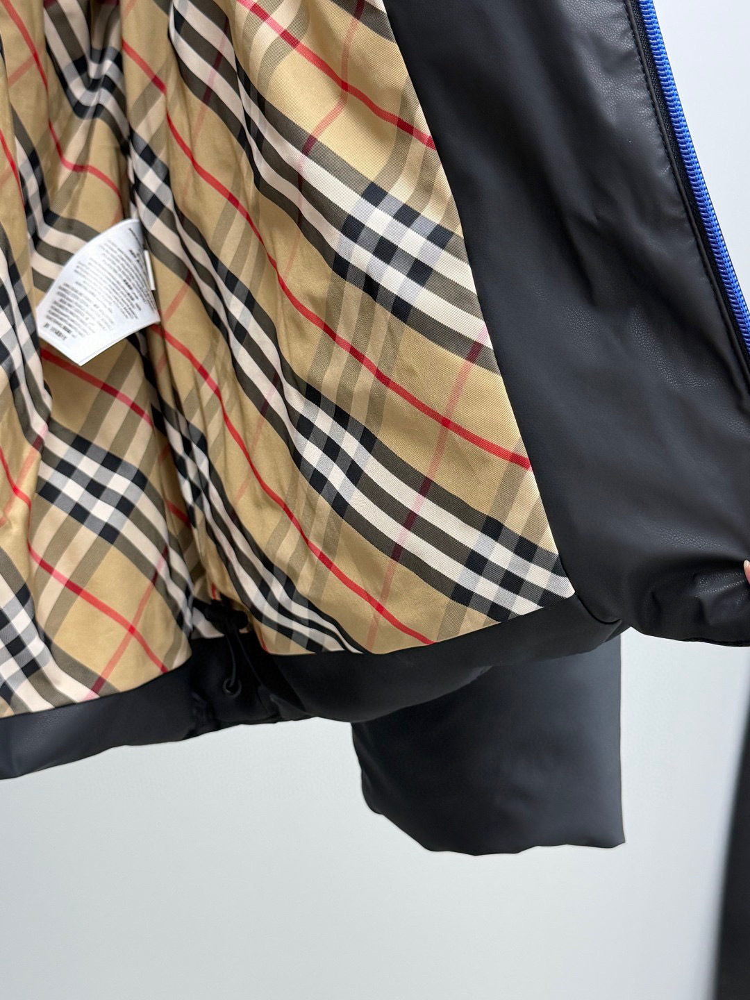 Burberry Check Lined Hooded Puffer Jacket