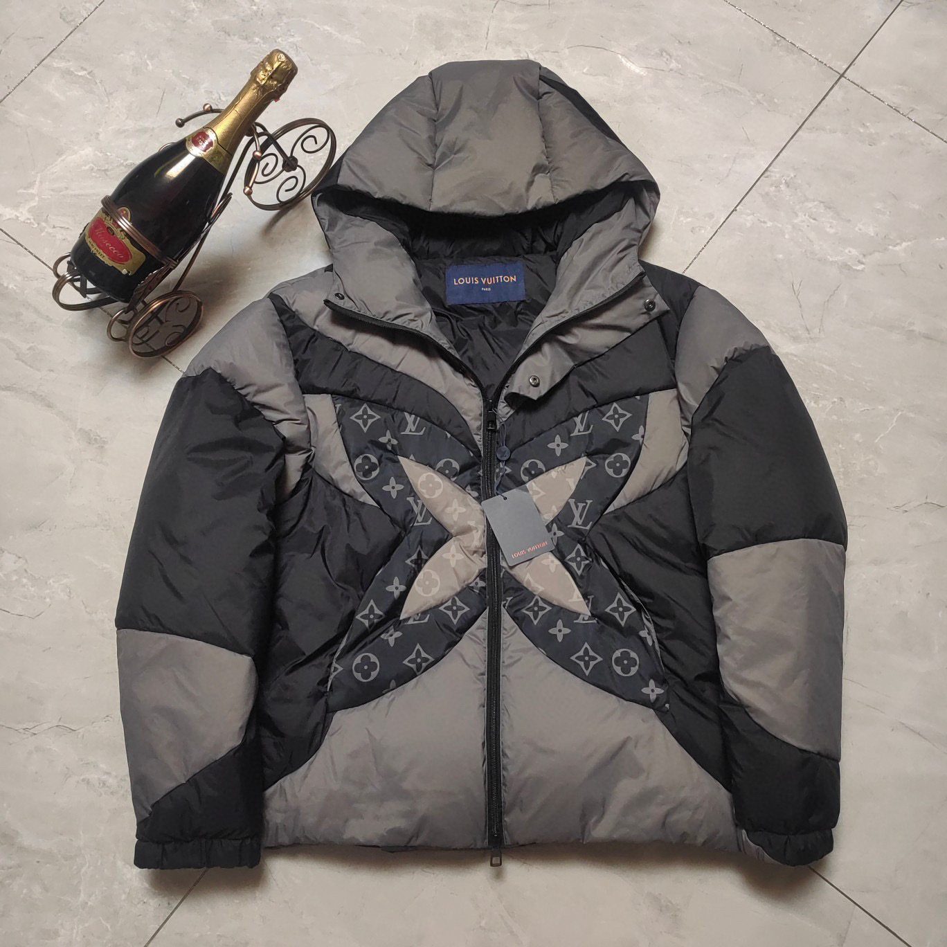 Louis Vuitton Monogram Flower Puffer Quilted Jacket